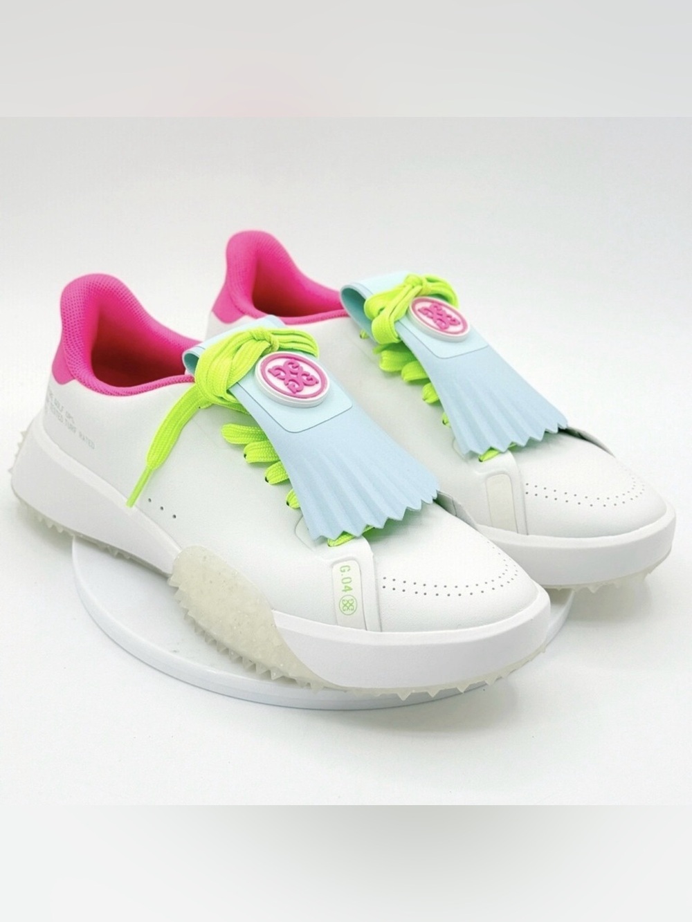 G/Fore G.112 Kiltie Womens Golf Shoes Size 6.5 Womens White Pink
Blue BRAND NEW